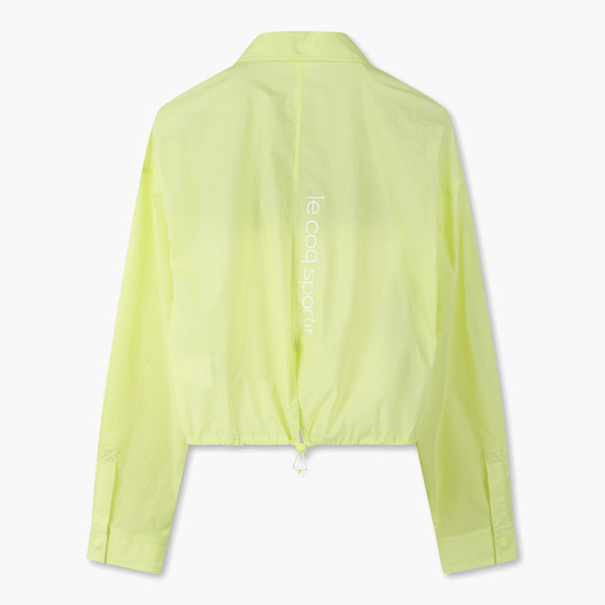 르꼬끄(LECOQ) 여성 에어리텐션 경량우븐 셔츠 자켓 옐로우(QP222OJK42)