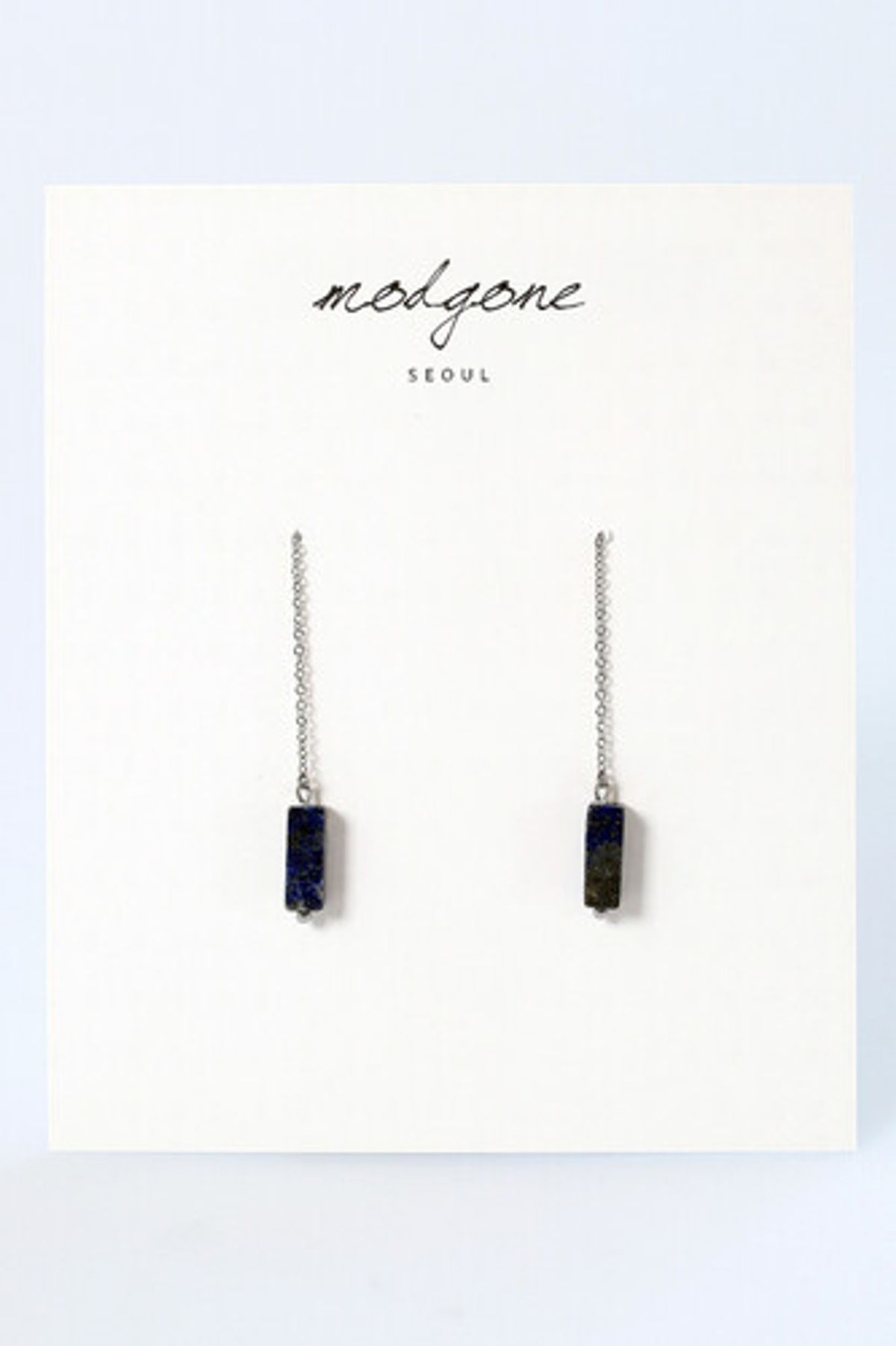 모드곤(MODGONE) 라피스라즐리 롱 귀걸이 Lapis Lazuli Long Earring