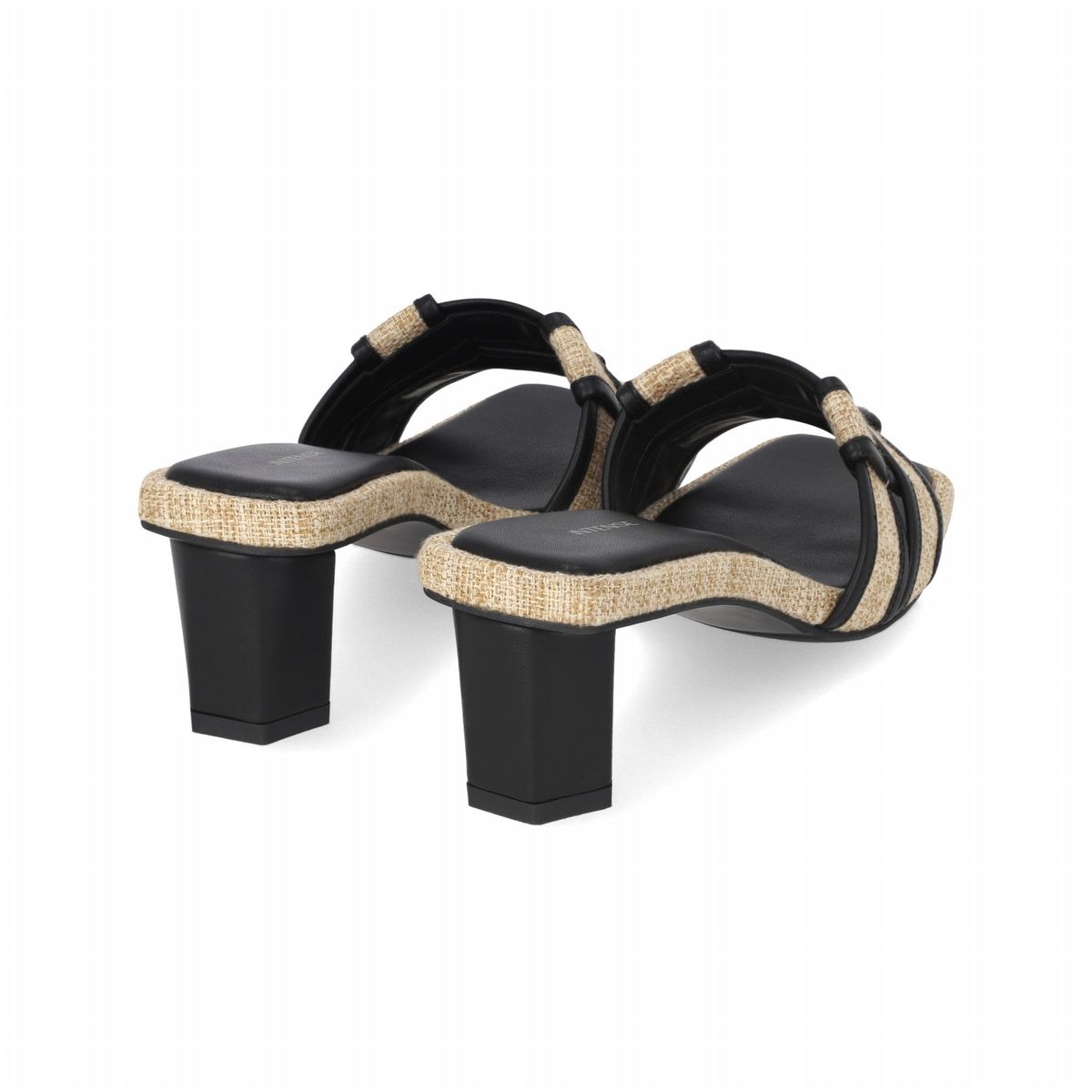엘칸토(ELCANTO) 인텐스 여성 핸드 크래프트 미들힐 샌들 5.5cm LCWW43I426