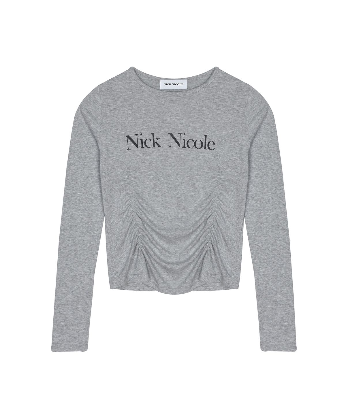 닉앤니콜(NICK&NICOLE) NICOLE PINTUCK SHIRRING TOP_GRAY
