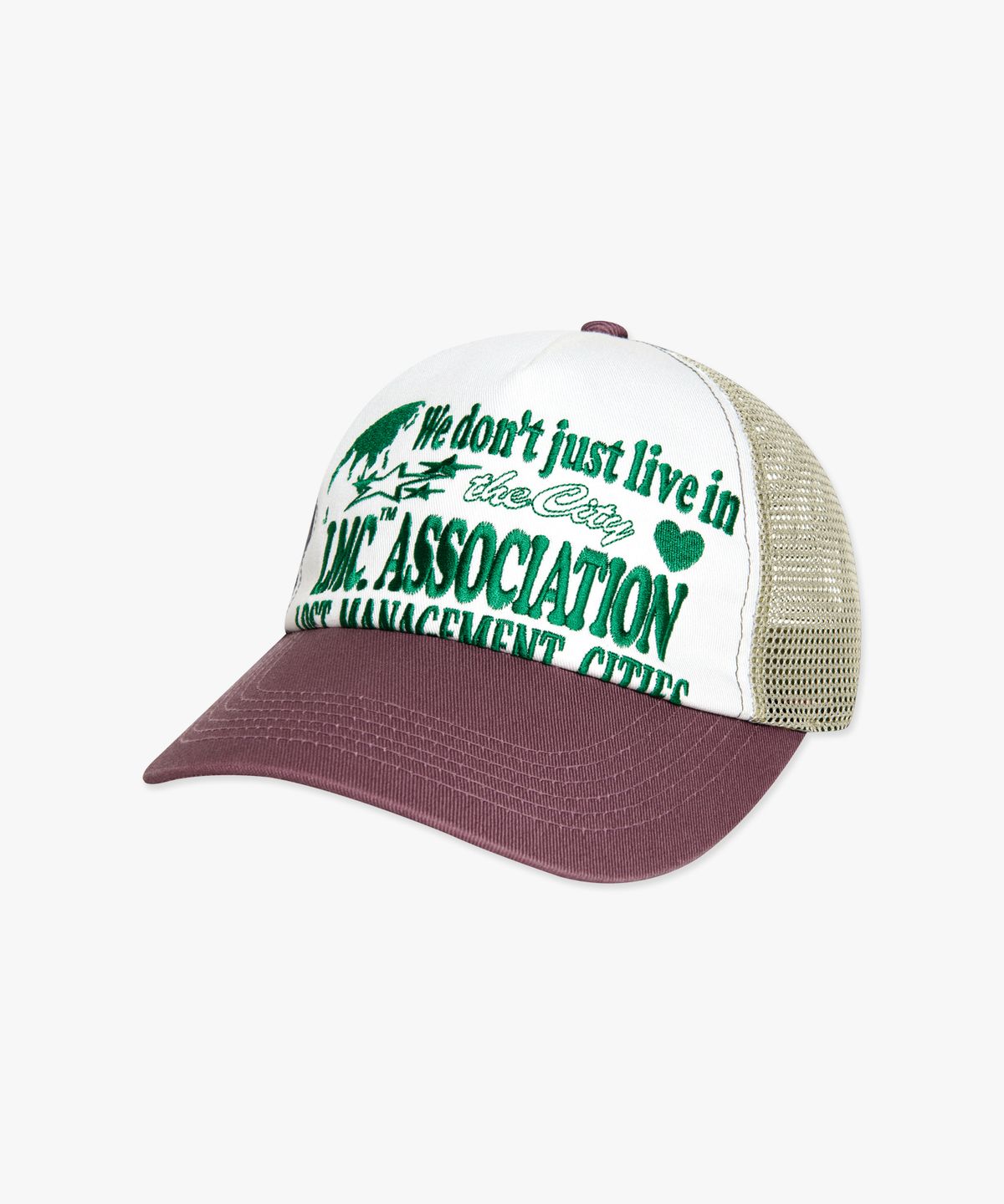 엘엠씨(LMC) THE CITY MESH 5PANEL CAP dark pink