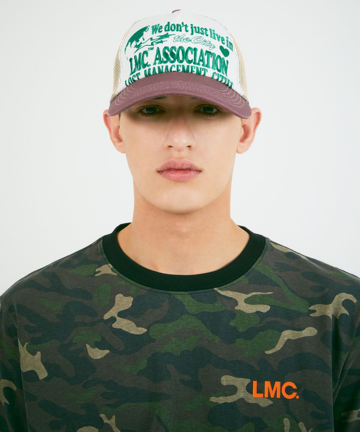 엘엠씨(LMC) THE CITY MESH 5PANEL CAP dark pink