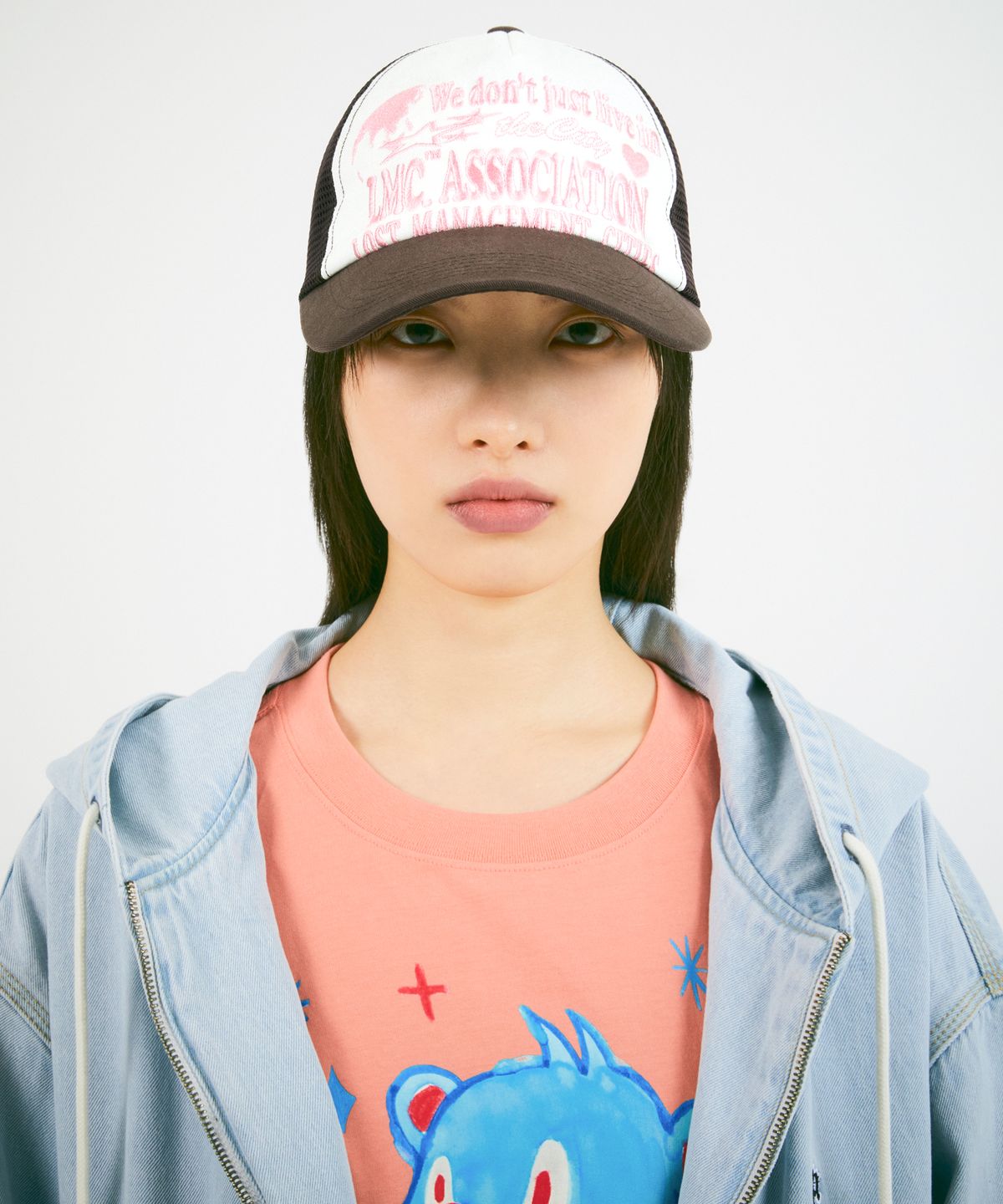 엘엠씨(LMC) THE CITY MESH 5PANEL CAP dark pink