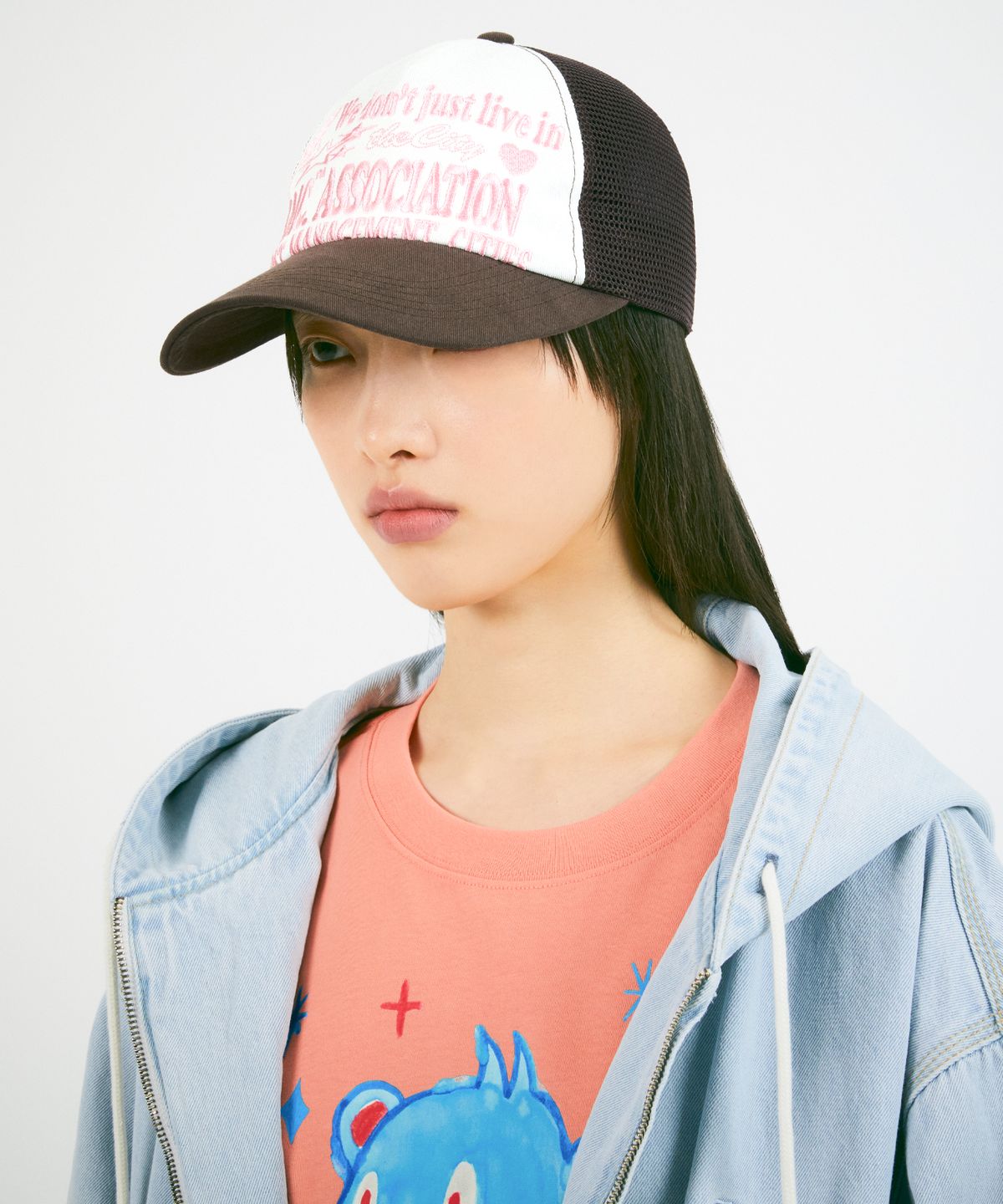 엘엠씨(LMC) THE CITY MESH 5PANEL CAP dark pink