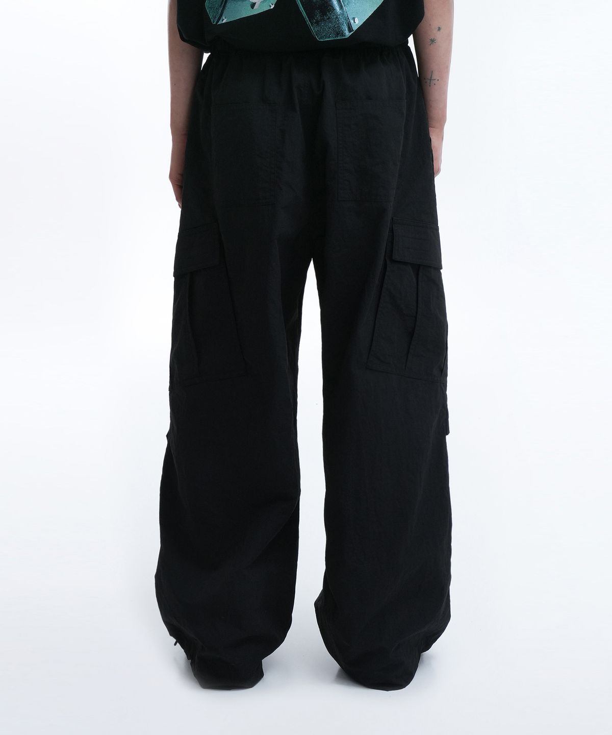 오픈야드(오와이)(OPENYARD(OY)) NYLON CARGO PANTS-BLACK