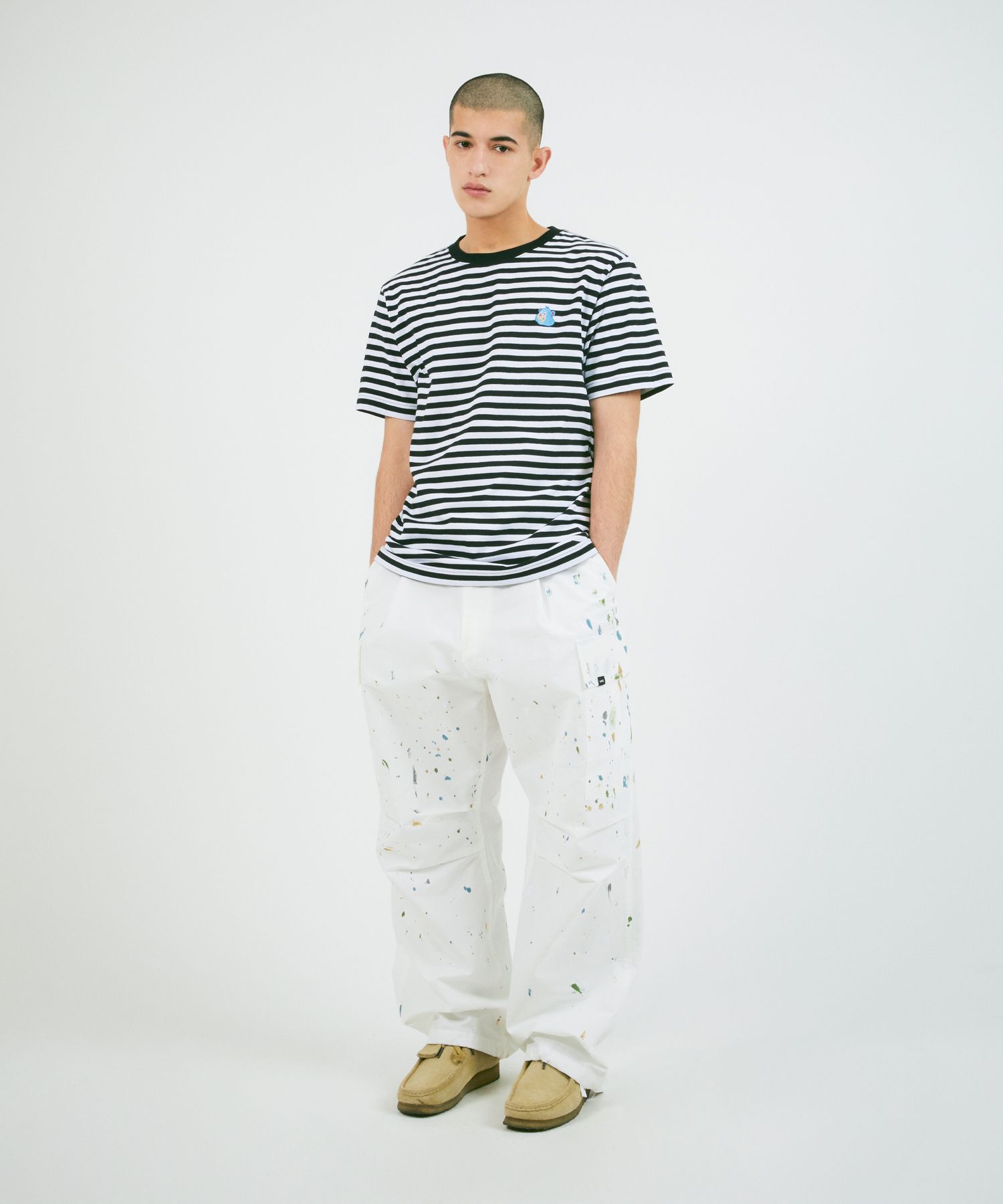 [ LMC]★24SS★韓国人気★EMB BEAR STRIPE TEE 1a1f1f04a0b4ca229e93140adaa32a