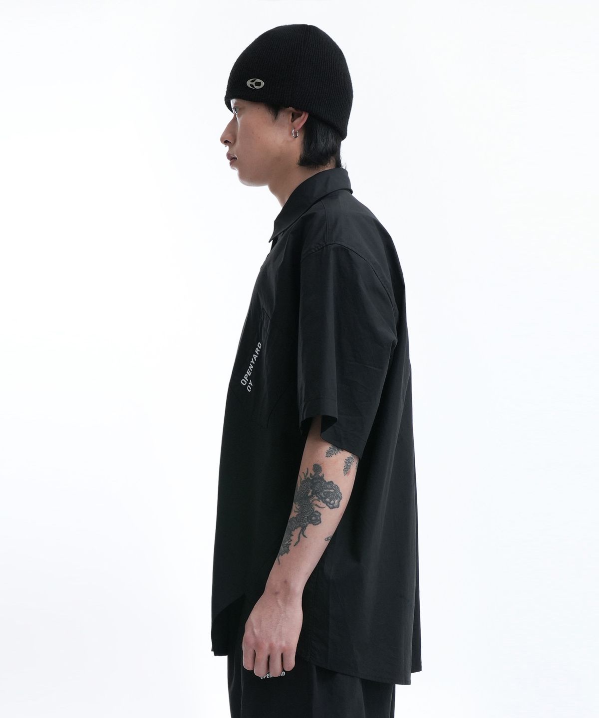 오픈야드(오와이)(OPENYARD(OY)) U.B HALF SHIRTS-BLACK