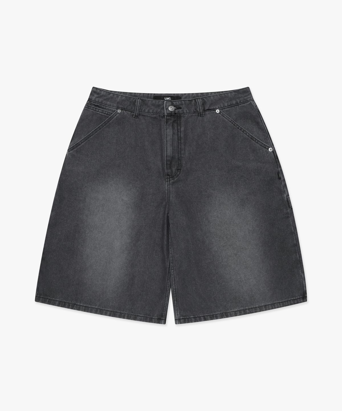 엘엠씨(LMC) BRUSH WASHED DENIM CARPENTER SHORTS black