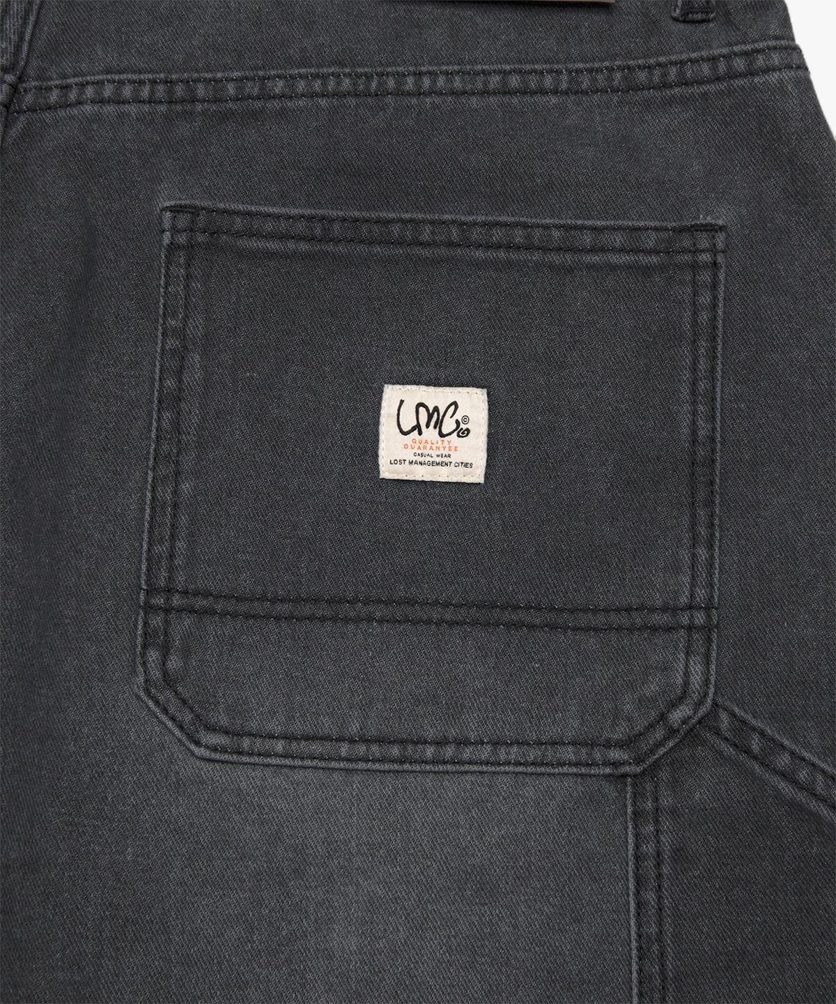 엘엠씨(LMC) BRUSH WASHED DENIM CARPENTER SHORTS black