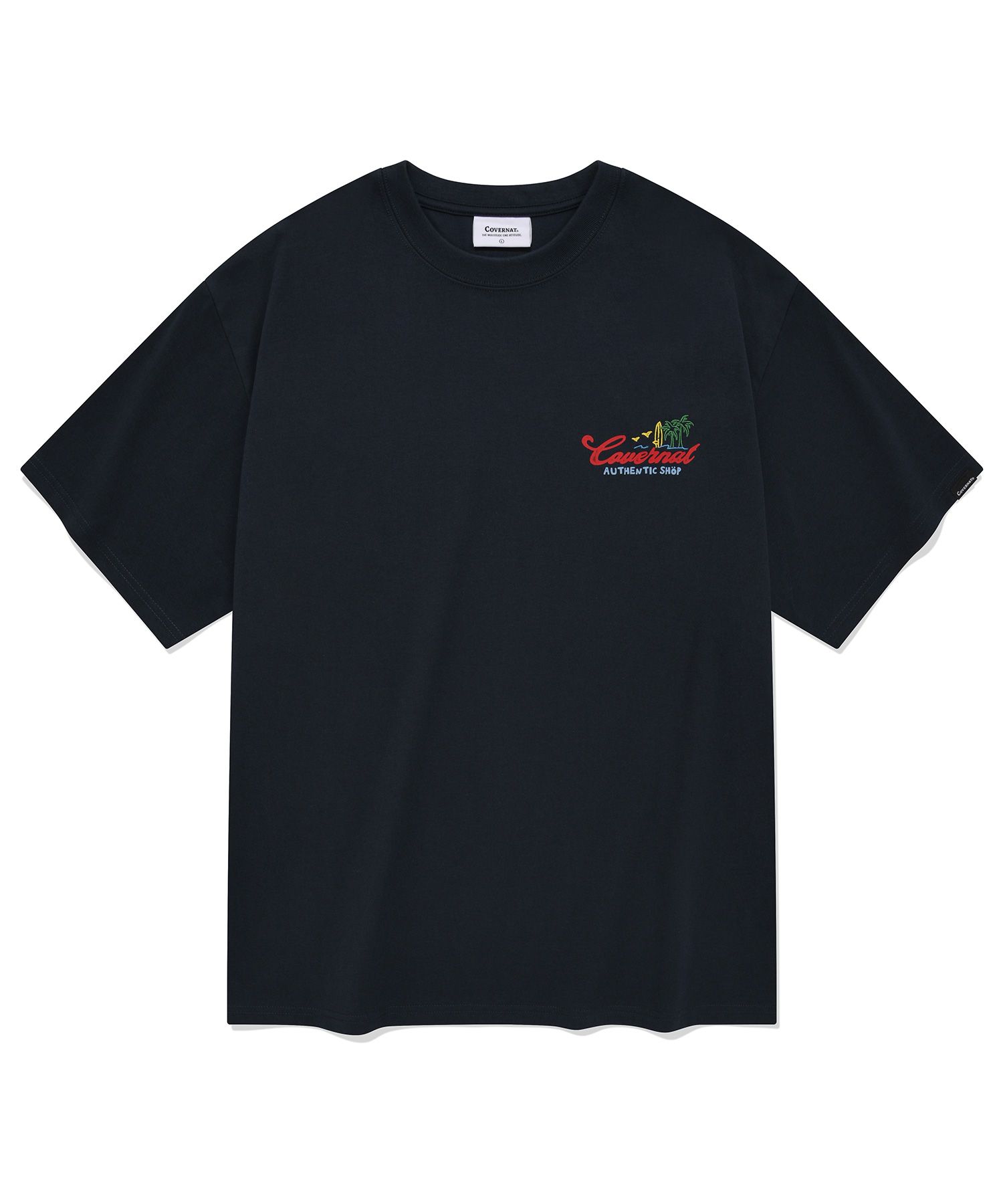 MUSINSA | COVERNAT Surfer Shop T-shirt Navy