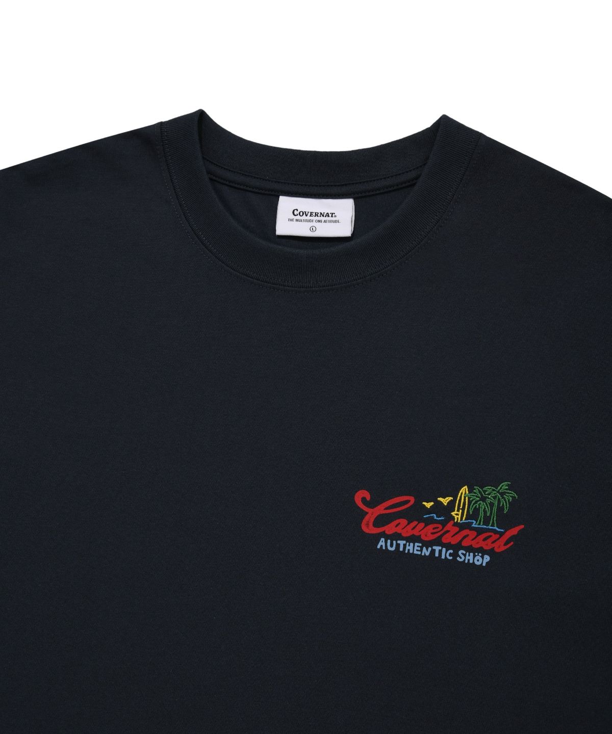 커버낫(COVERNAT) 서퍼샵 티셔츠 네이비