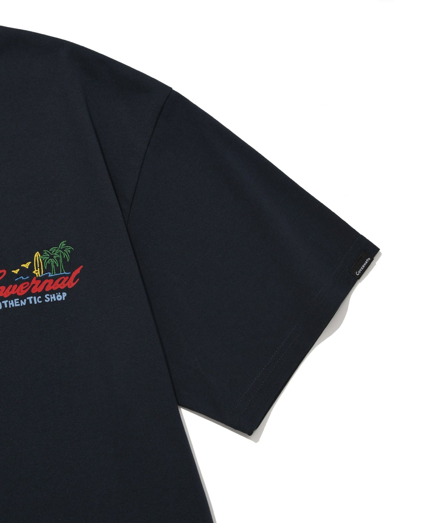 Tシャツ・カットソー COVERNAT Subinier Busan T-shirt Navy MUSINSA | COVERNAT Surfer Shop T-shirt Navy