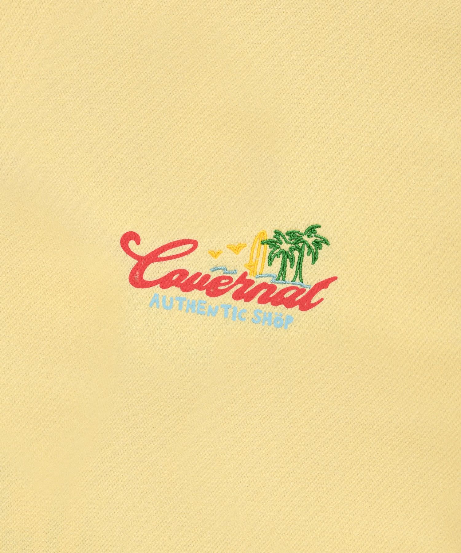 MUSINSA公式 | COVERNAT Surfer Shop T-shirt Light Yellow