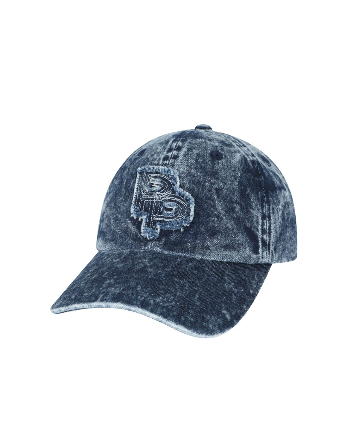 비슬로우(BESLOW) BLEACHED WASHED LOGO BALL CAP INDIGO