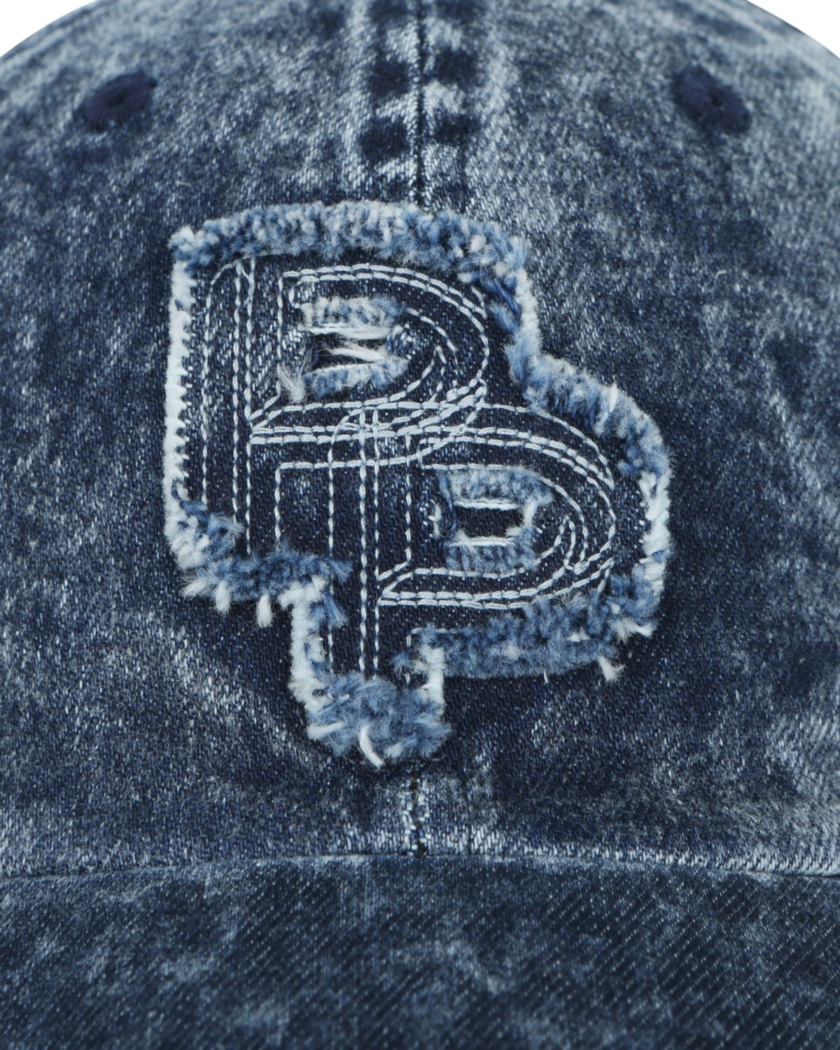 비슬로우(BESLOW) BLEACHED WASHED LOGO BALL CAP INDIGO
