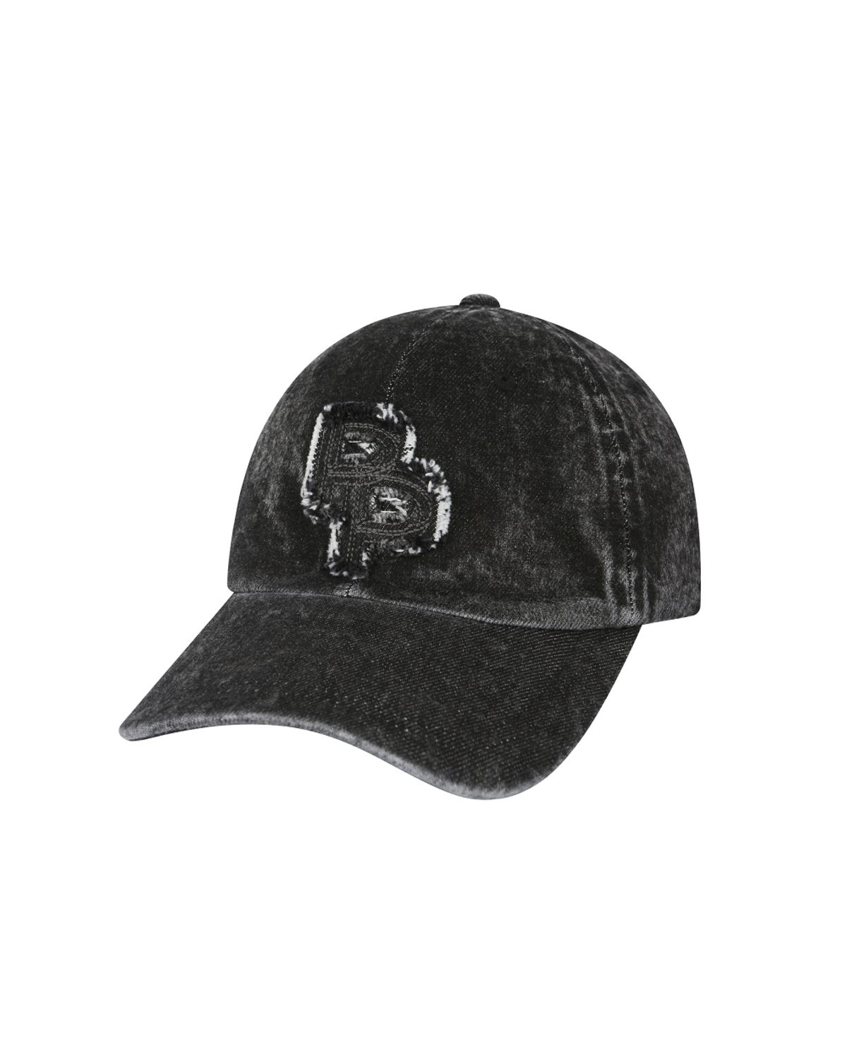 비슬로우(BESLOW) BLEACHED WASHED LOGO BALL CAP BLACK