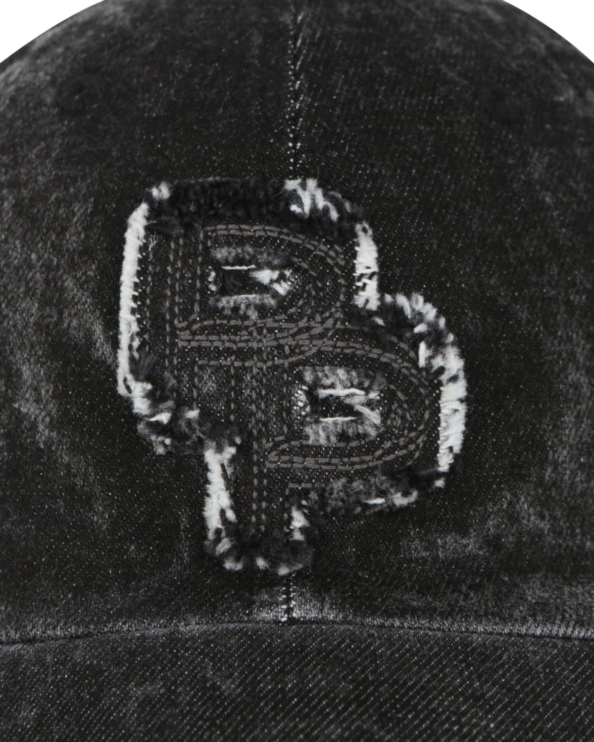 비슬로우(BESLOW) BLEACHED WASHED LOGO BALL CAP BLACK