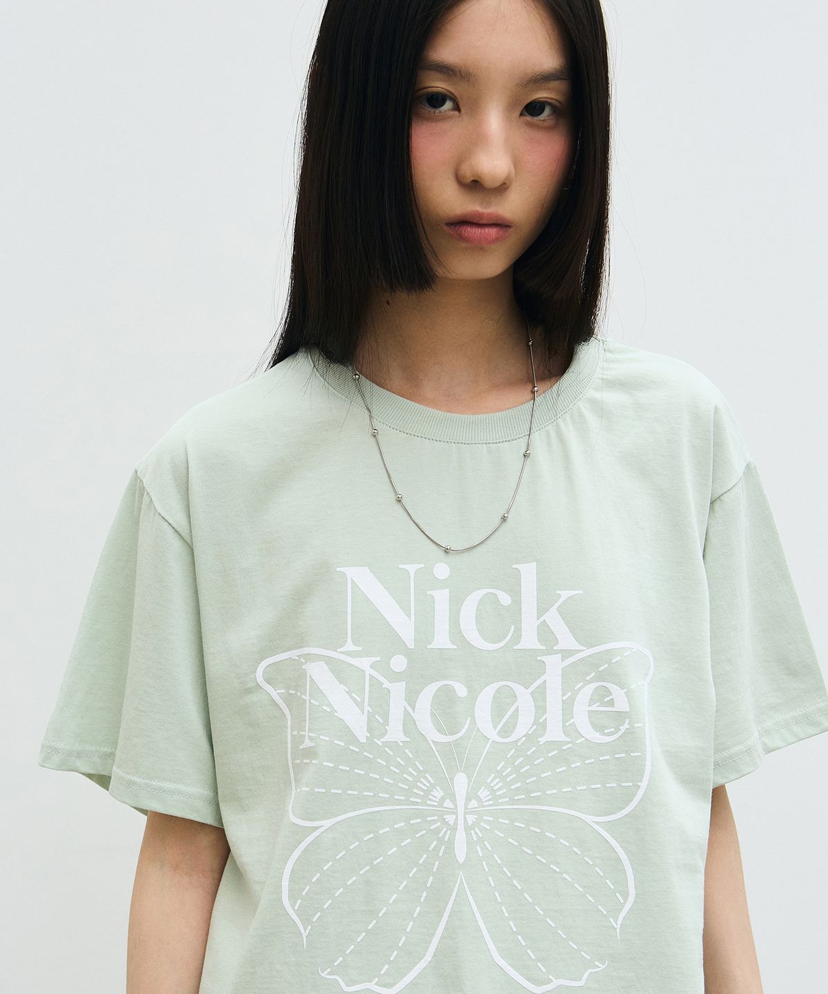 닉앤니콜(NICK&NICOLE) BIG BUTTERFLY SLEEVE TOP_MINT WHITE