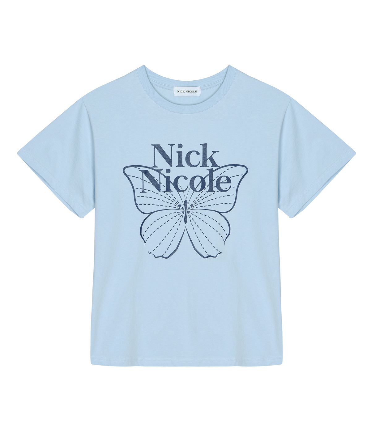 닉앤니콜(NICK&NICOLE) BIG BUTTERFLY SLEEVE TOP_SORA NAVY
