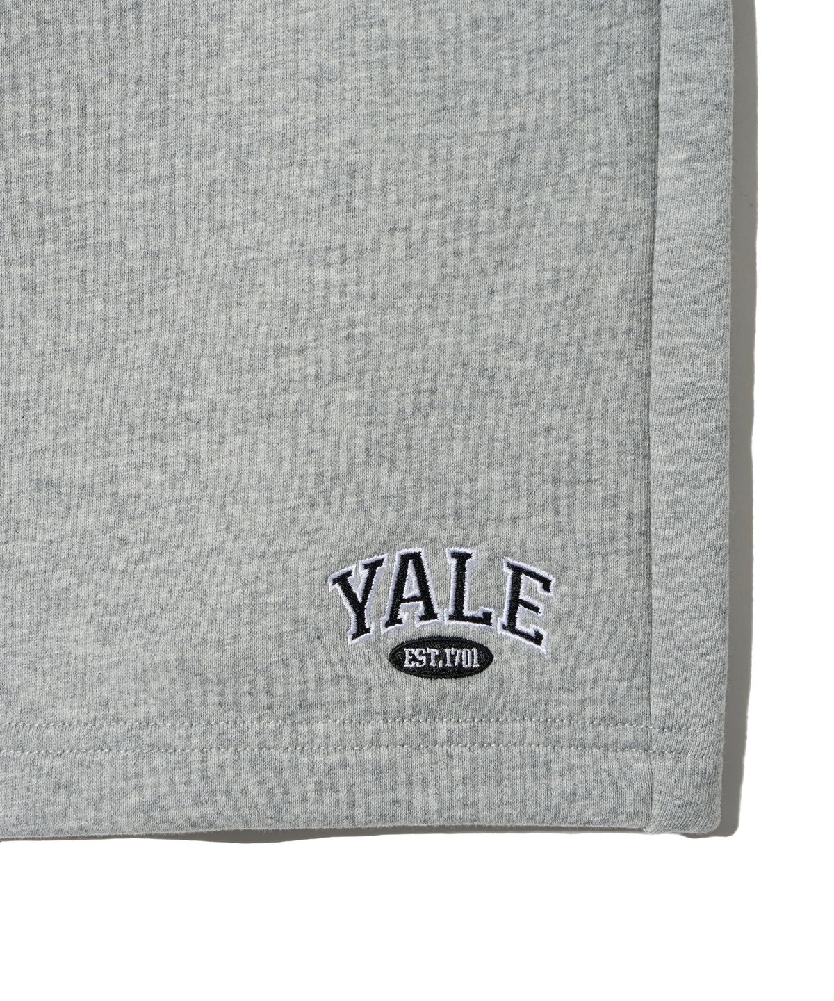 예일(YALE) SMALL 2 TONE ARCH SWEAT SHORTS MELANGE GRAY