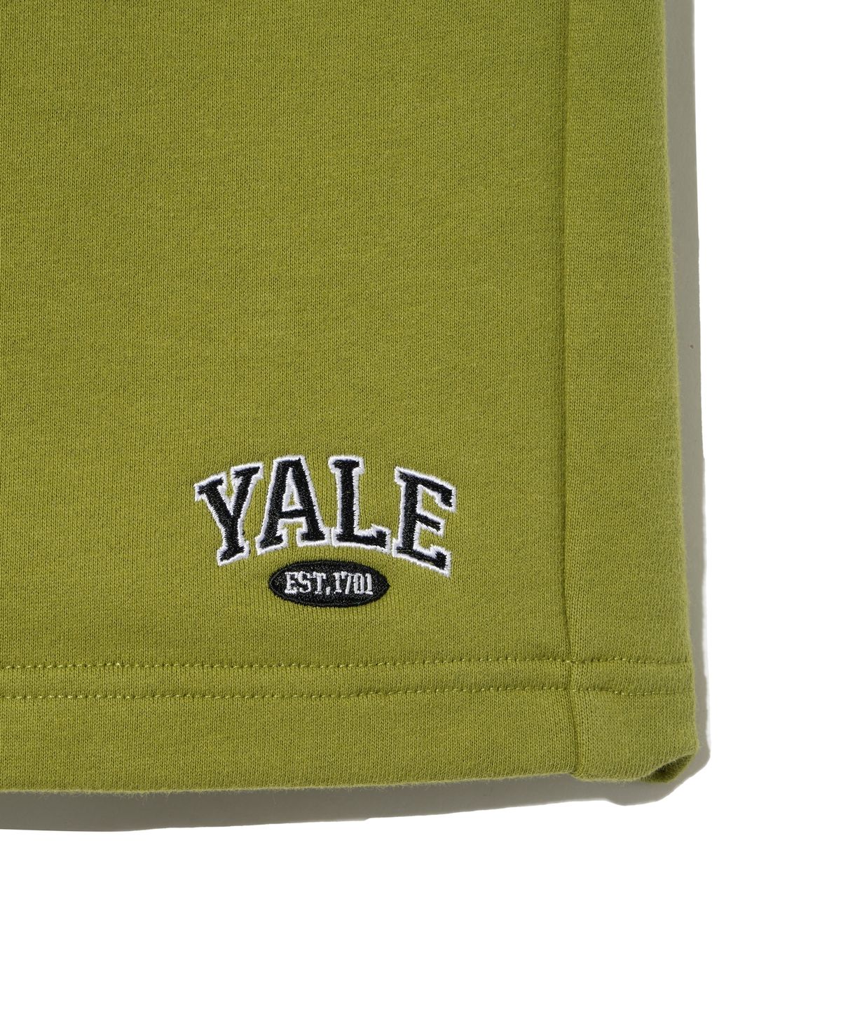 예일(YALE) 스몰 투톤아치 스웻쇼츠 올리브 라임