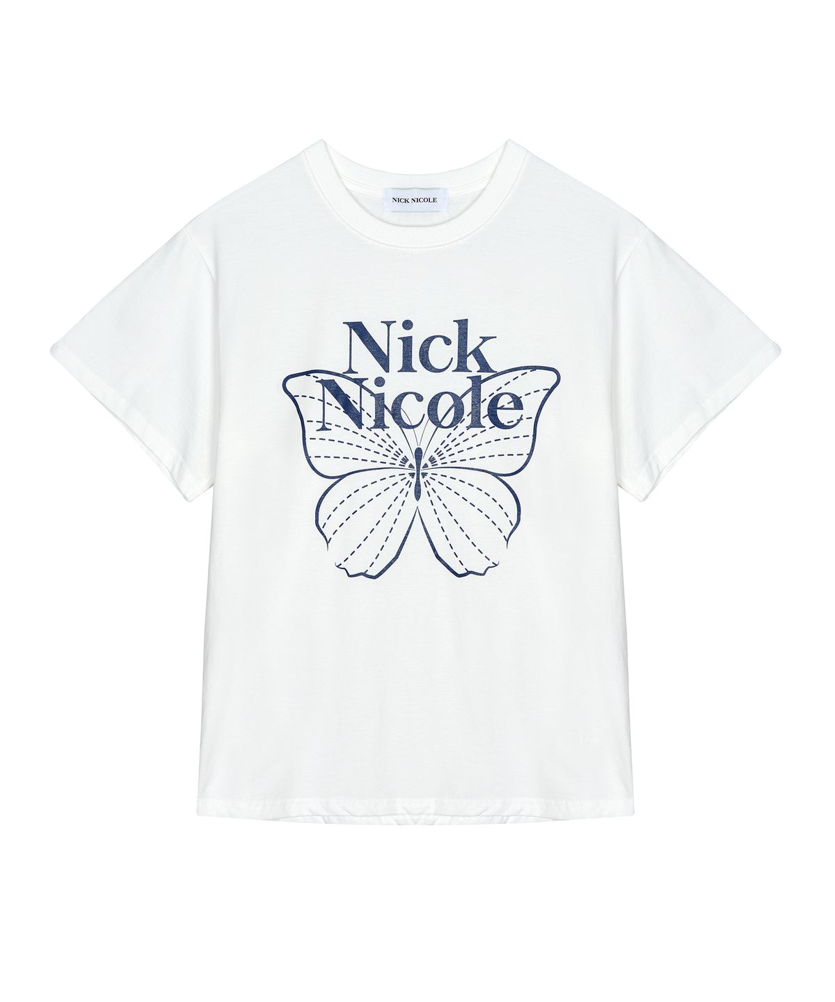 닉앤니콜(NICK&NICOLE) BIG BUTTERFLY SLEEVE TOP_CREAM NAVY