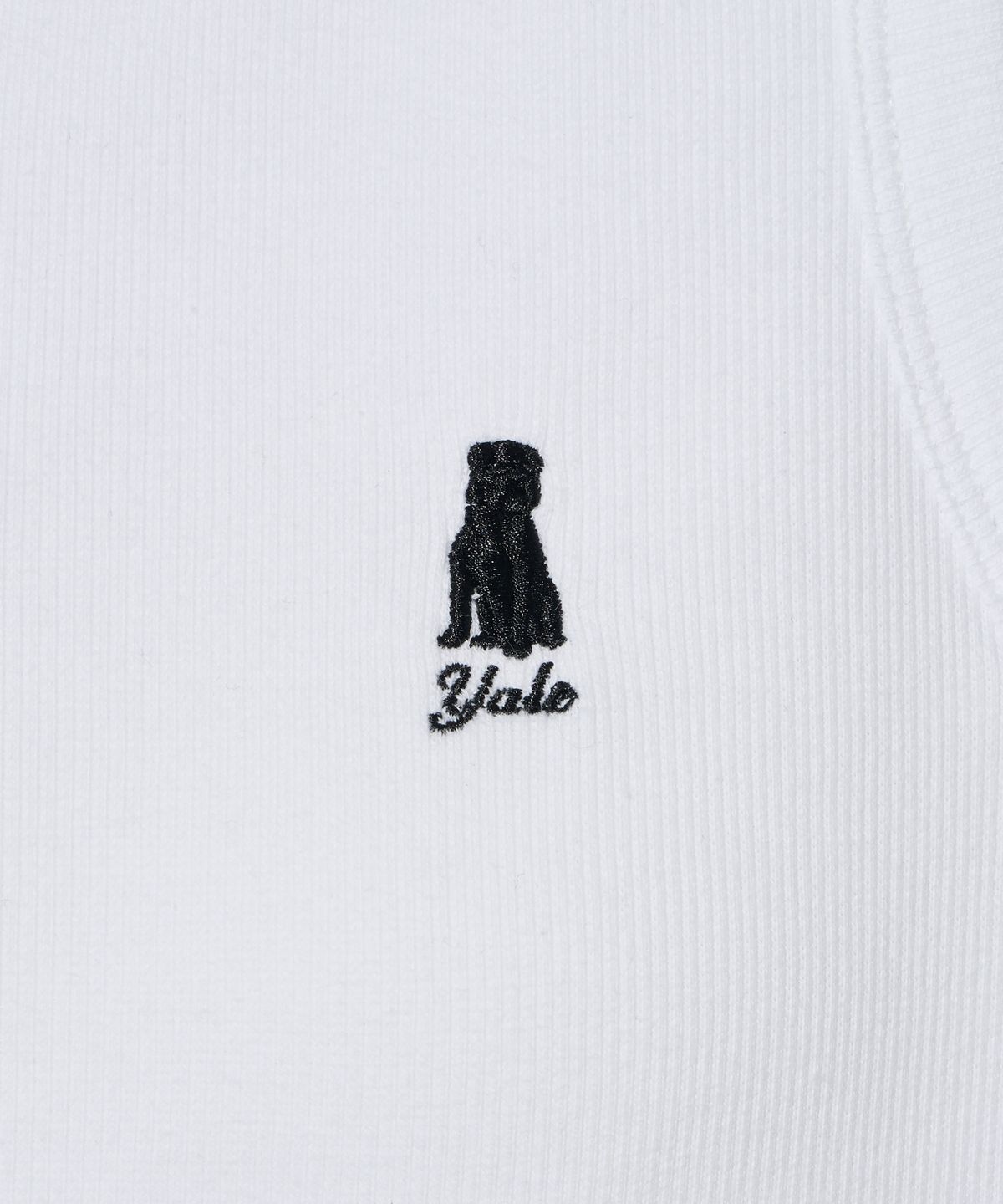 예일(YALE) WOMENS RIBBED SLEEVELESS BRA TOP WHITE
