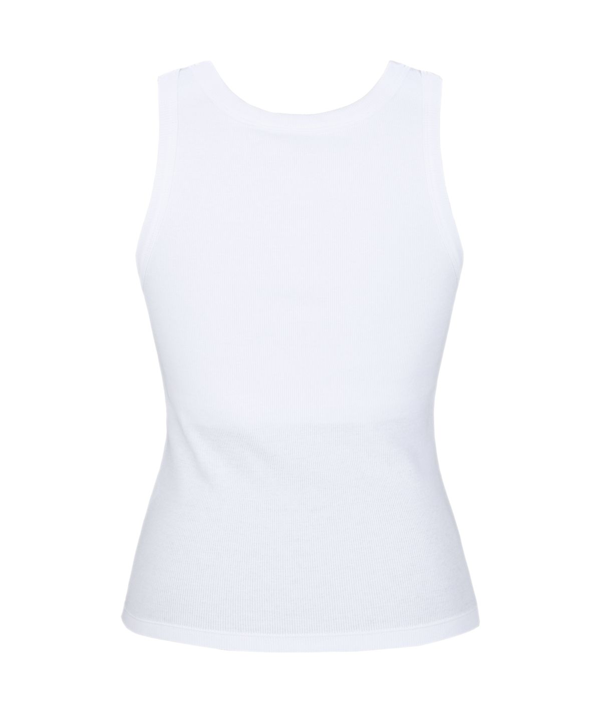 예일(YALE) WOMENS RIBBED SLEEVELESS BRA TOP WHITE