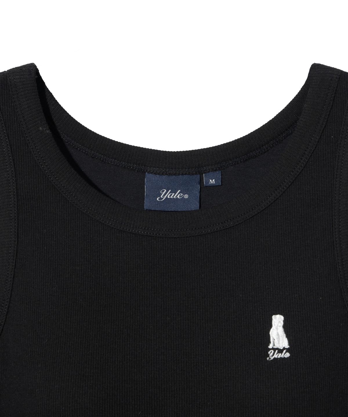 예일(YALE) WOMENS RIBBED SLEEVELESS BRA TOP BLACK