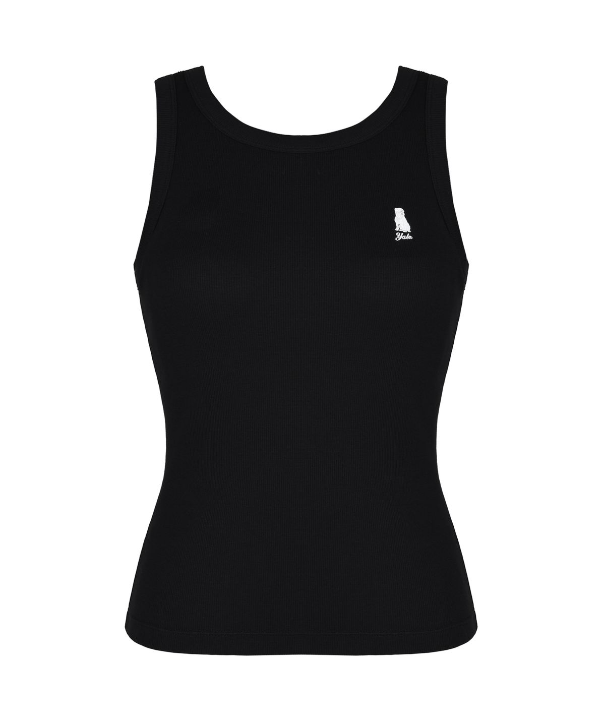 예일(YALE) WOMENS RIBBED SLEEVELESS BRA TOP BLACK