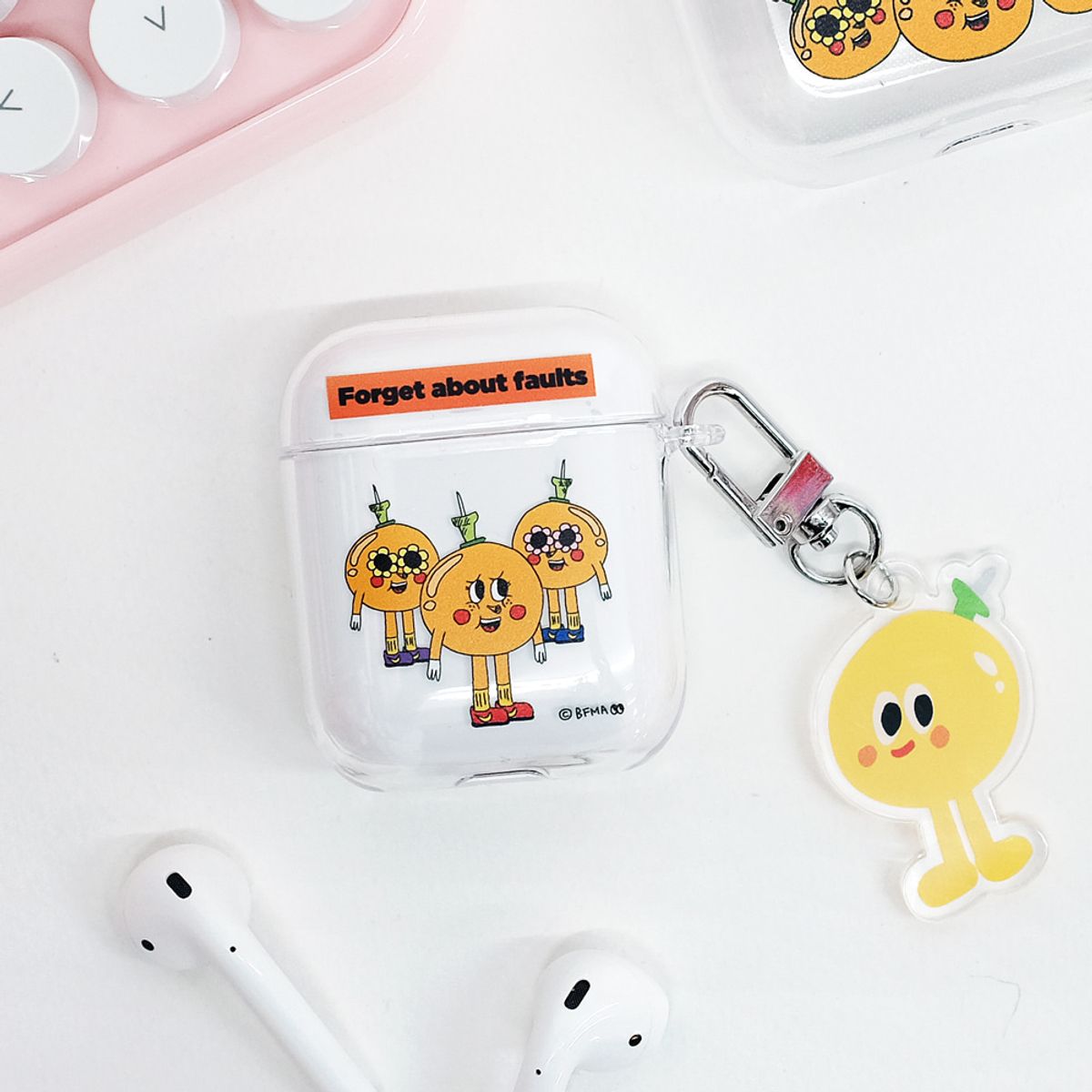 벌룬프렌즈(BALLOON FRIENDS) 에어팟 클리어 케이스 - 프리키 렌지
