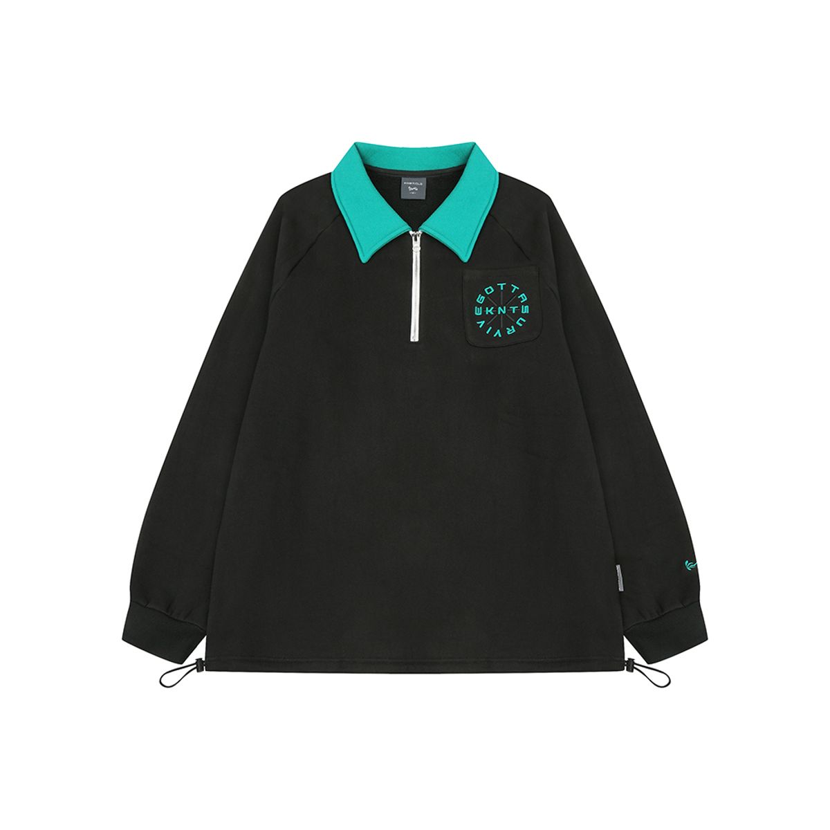 키네티클로(KINETICLO) 스트링 하프 집업(BLACK/GREEN)