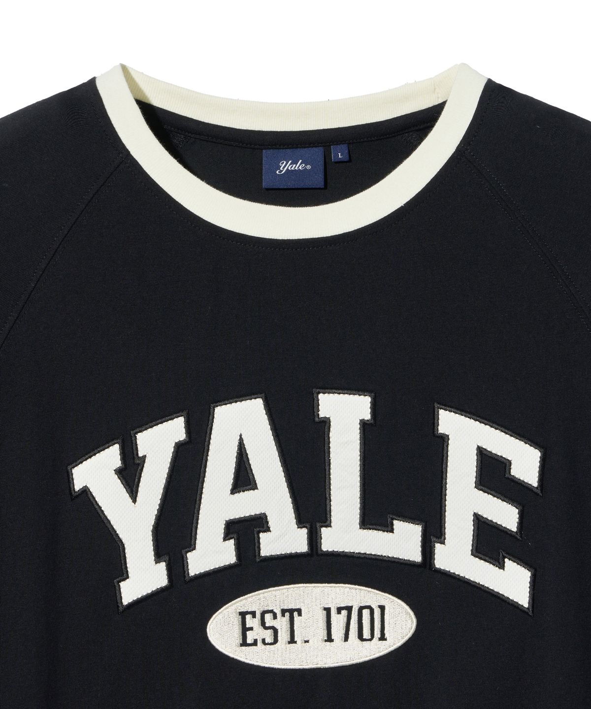 예일(YALE) SPORTY 2 TONE ARCH T-SHIRT BLACK
