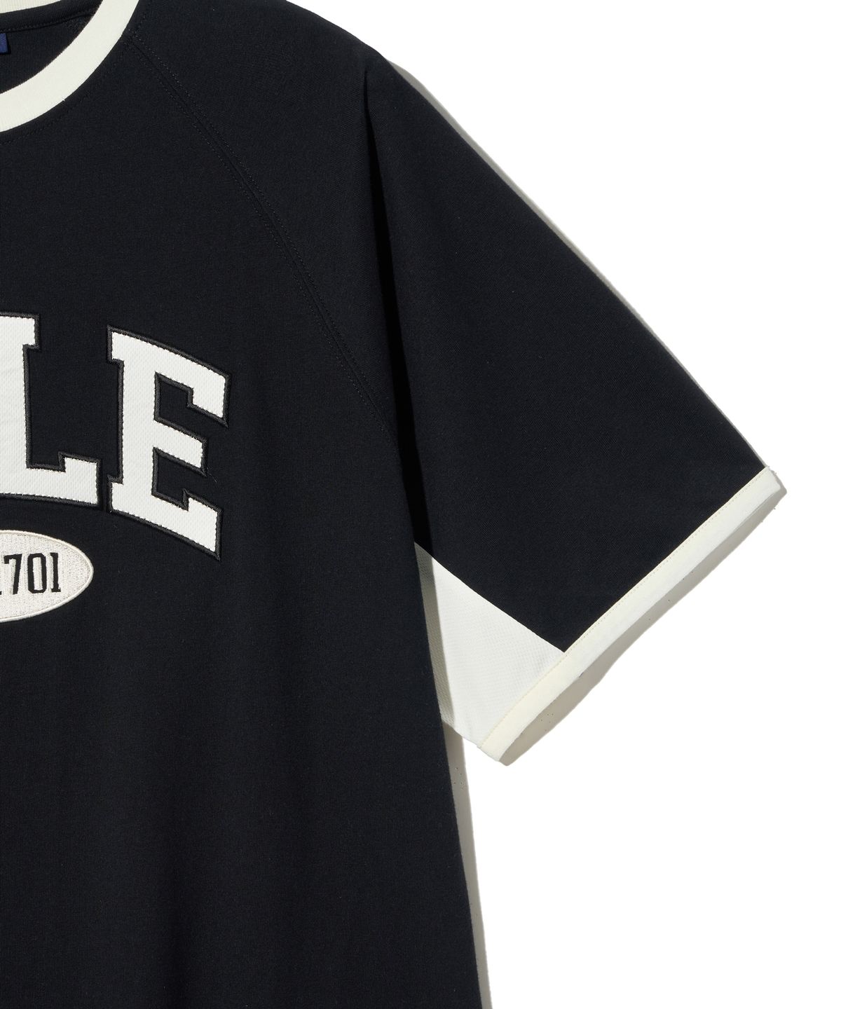 예일(YALE) SPORTY 2 TONE ARCH T-SHIRT BLACK
