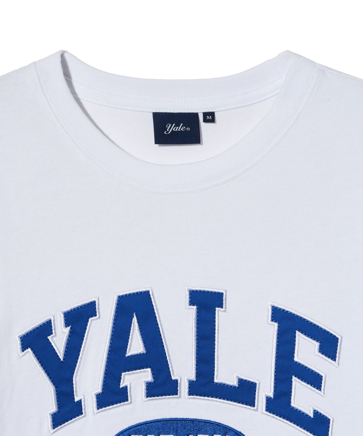 예일(YALE) 우먼즈 투톤아치 크롭 반팔티셔츠 화이트