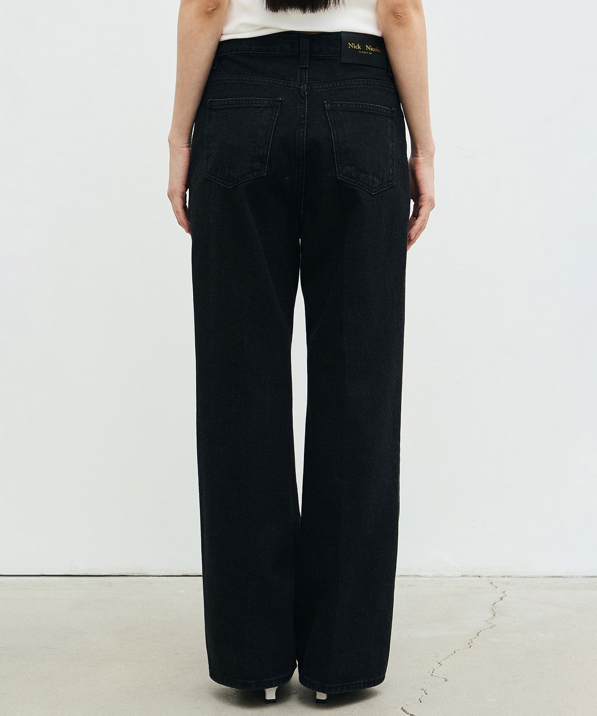 닉앤니콜(NICK&NICOLE) NICK NICOLE SEMI BOOTCUT PANTS_BLACK