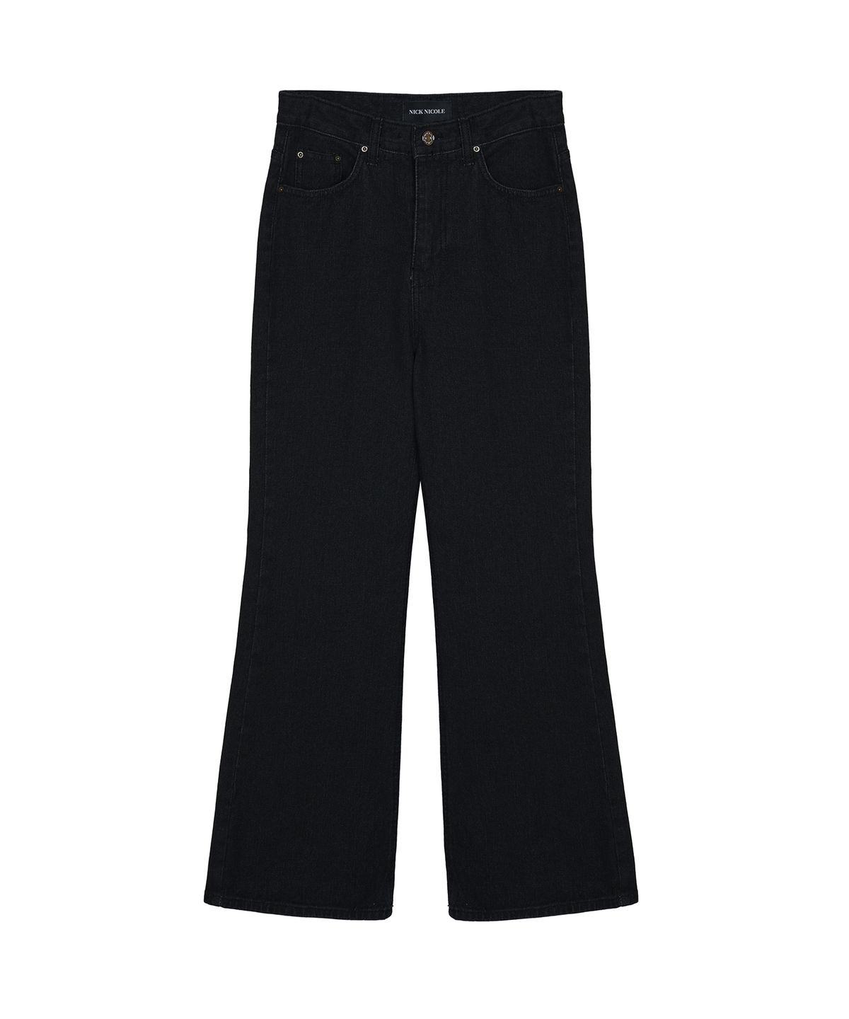 닉앤니콜(NICK&NICOLE) NICK NICOLE SEMI BOOTCUT PANTS_BLACK