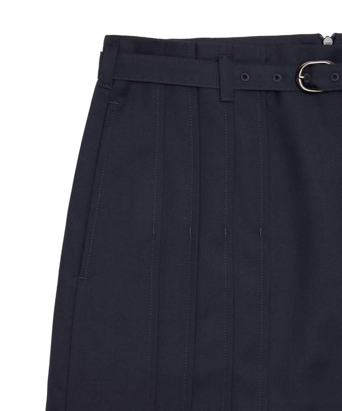 유스(YOUTH) Pleats Midi Skirt - Navy