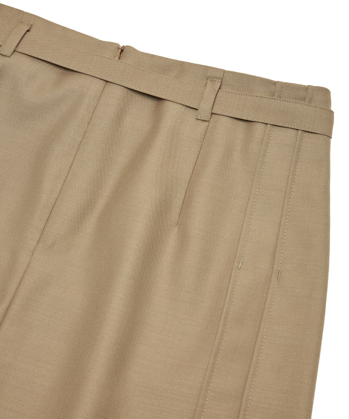 유스(YOUTH) Pleats Midi Skirt - Beige