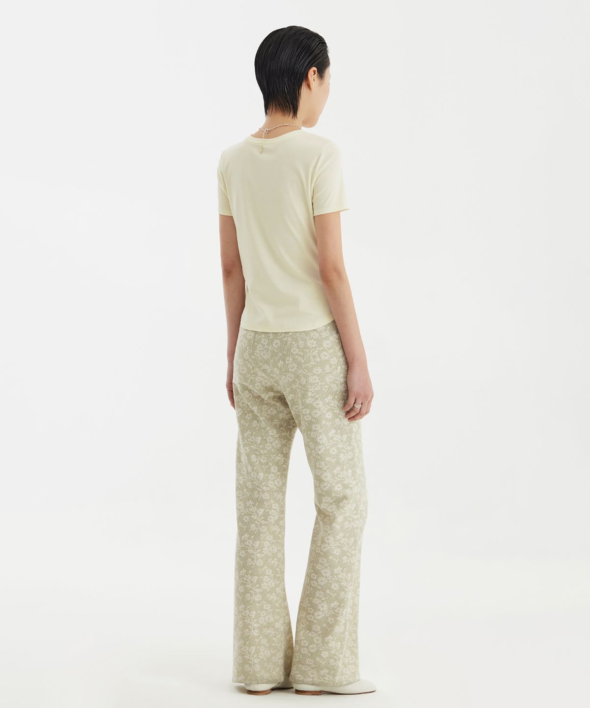 유스(YOUTH) Shirring H/S T-Shirt - Lemon