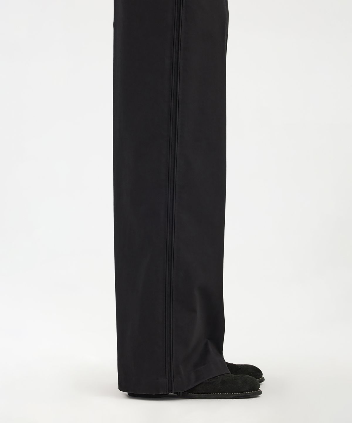 유스(YOUTH) Double Trimming Wide Pants - Black
