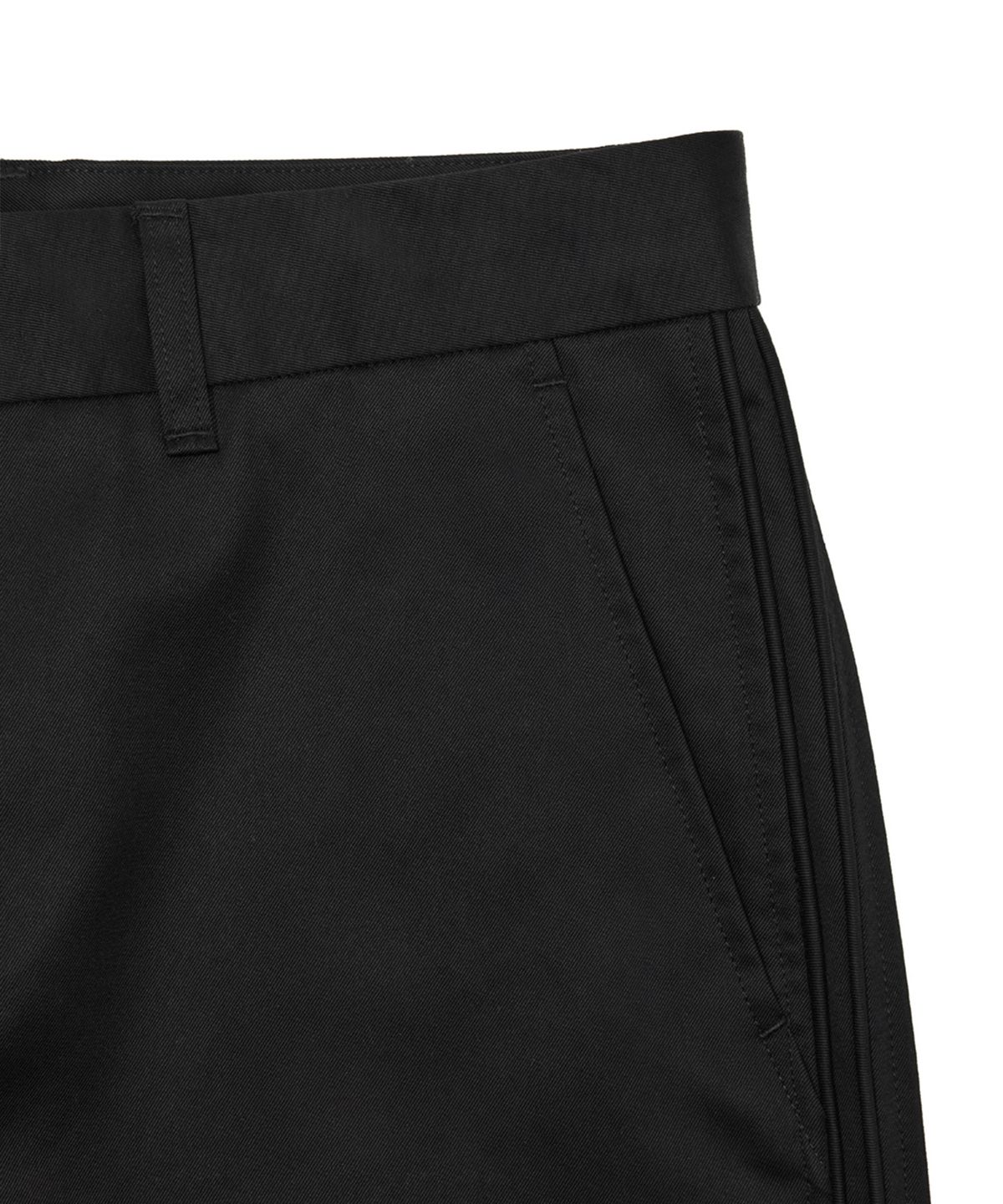 유스(YOUTH) Double Trimming Wide Pants - Black