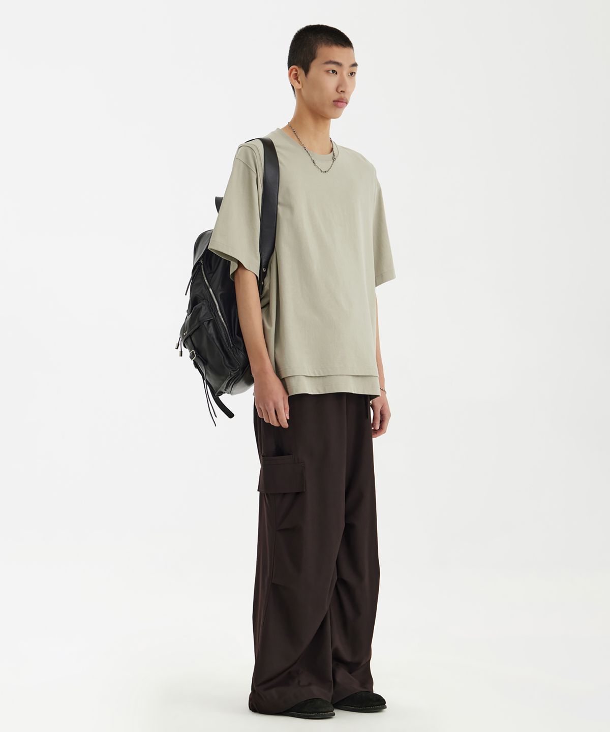 유스(YOUTH) Layered H/S T-Shirt - Beige