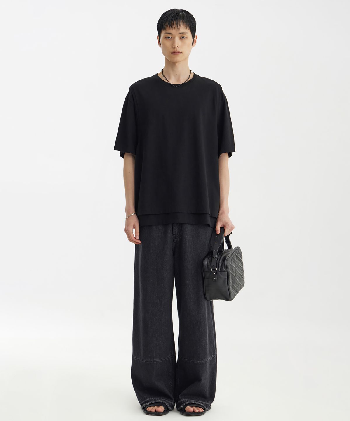 유스(YOUTH) Layered H/S T-Shirt - Black