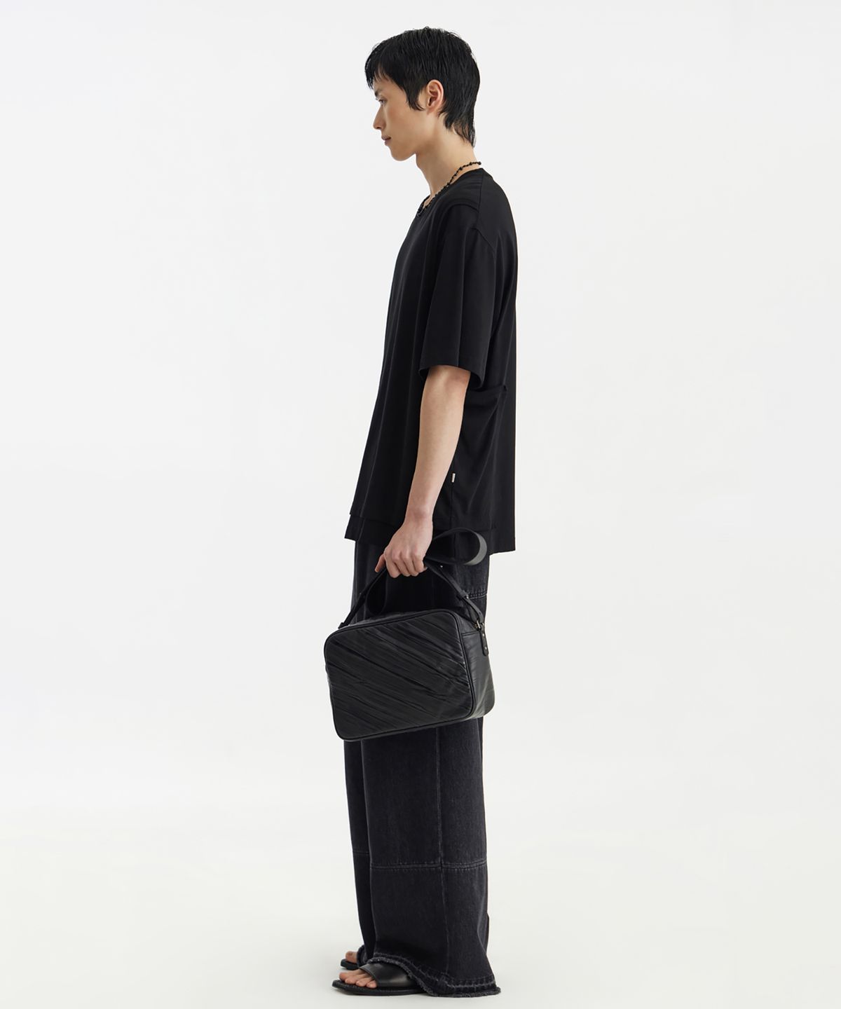 유스(YOUTH) Layered H/S T-Shirt - Black