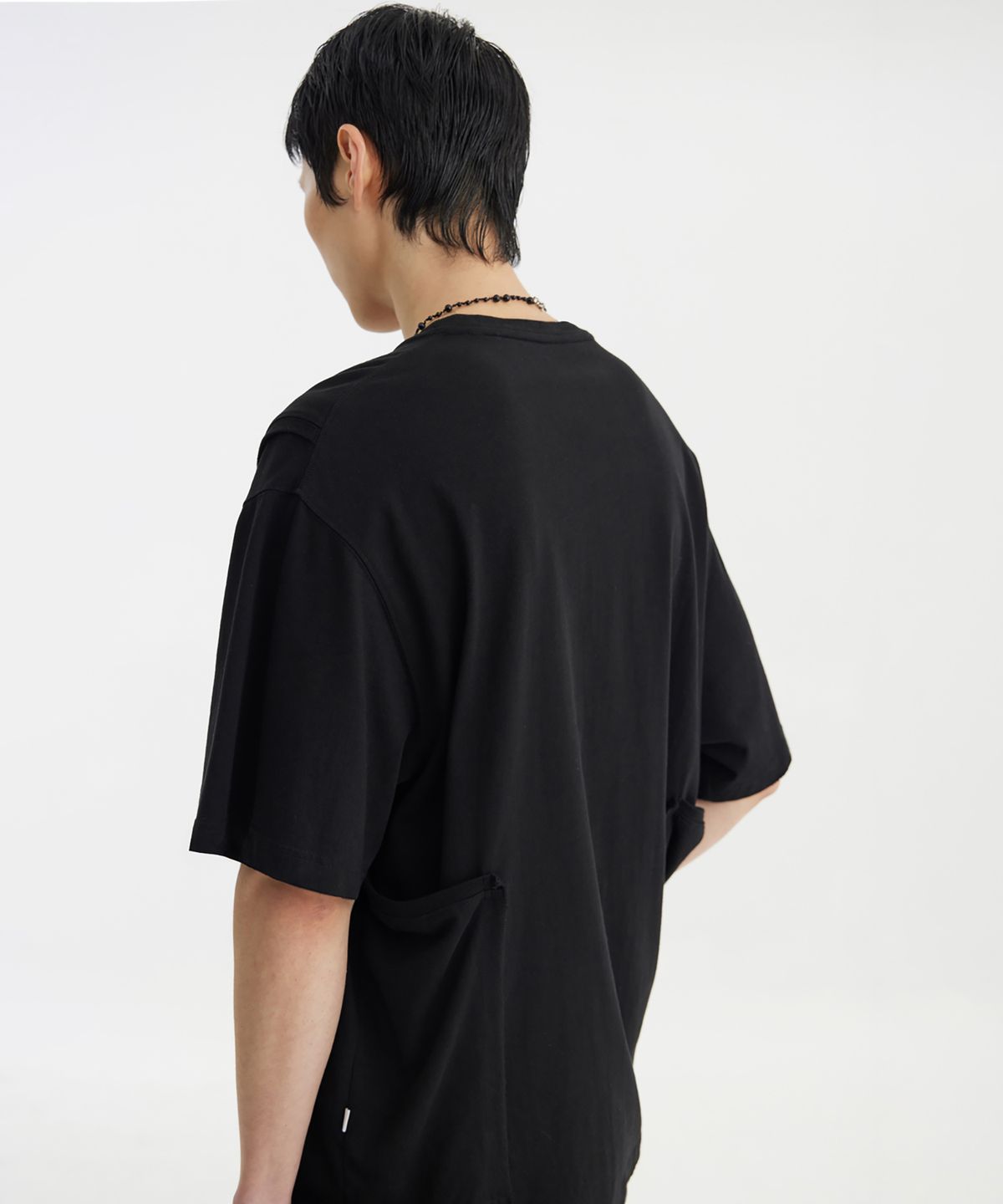 유스(YOUTH) Layered H/S T-Shirt - Black