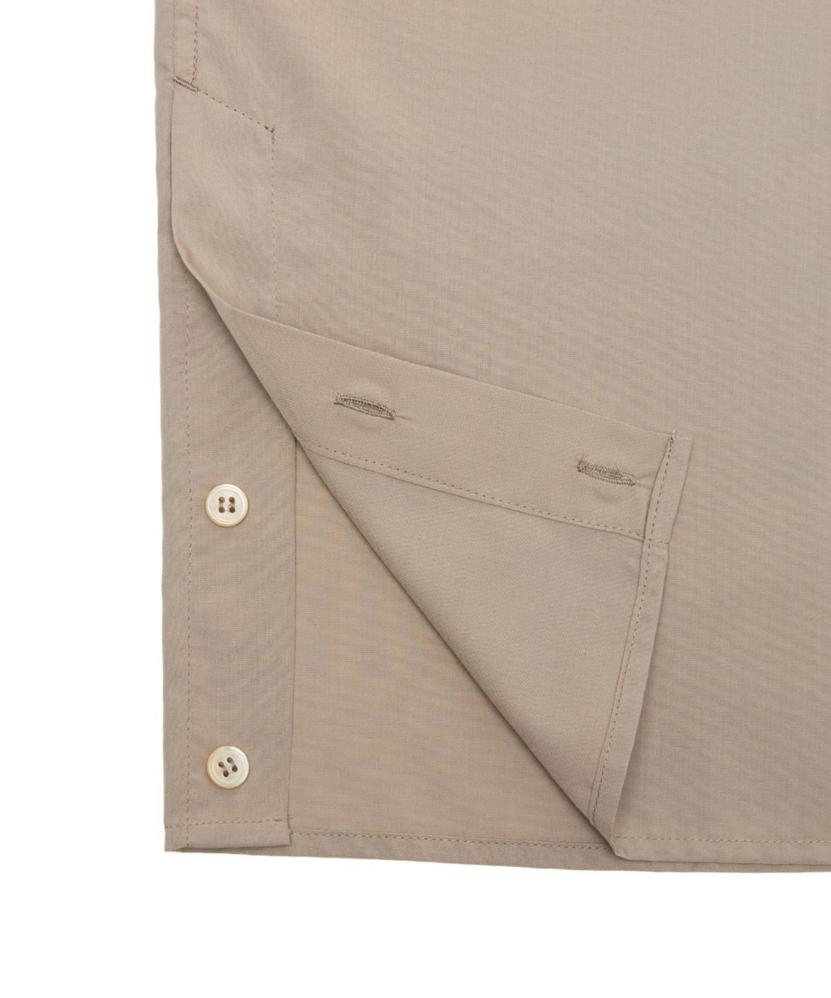 유스(YOUTH) Side-Slit Half Shirt - Beige