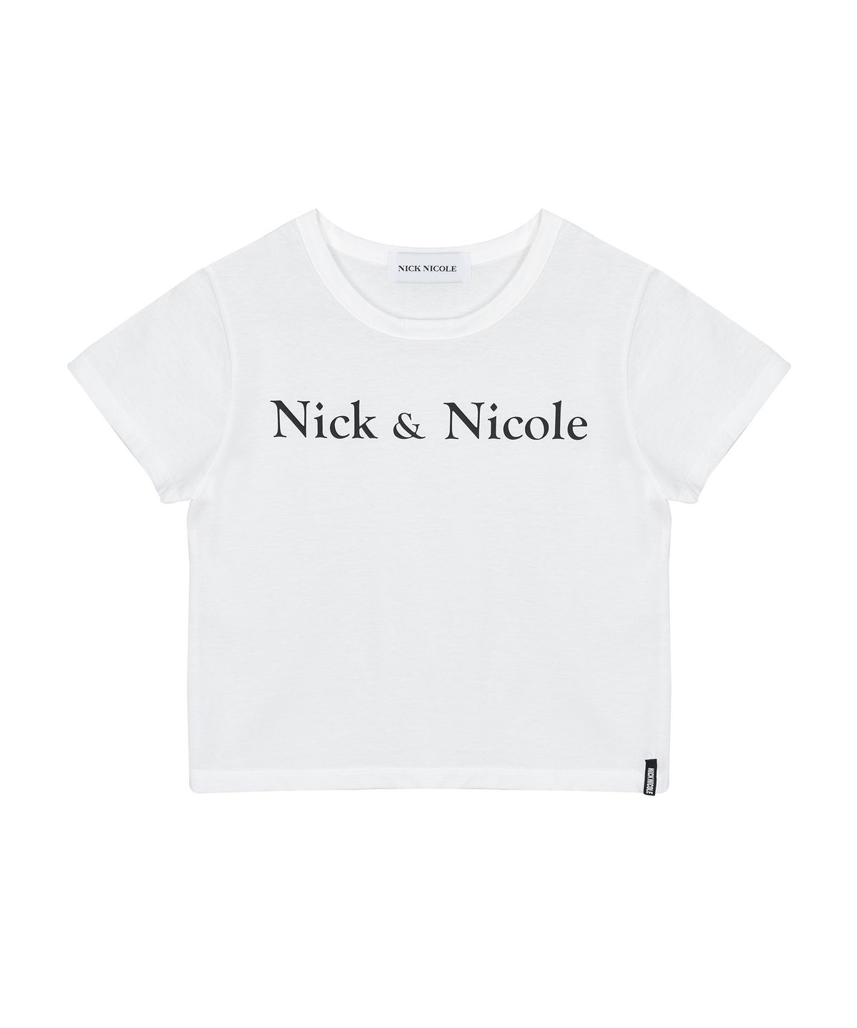 닉앤니콜(NICK&NICOLE) NICOLE CLASSIC MINIMAL CROP TOP_WHITE
