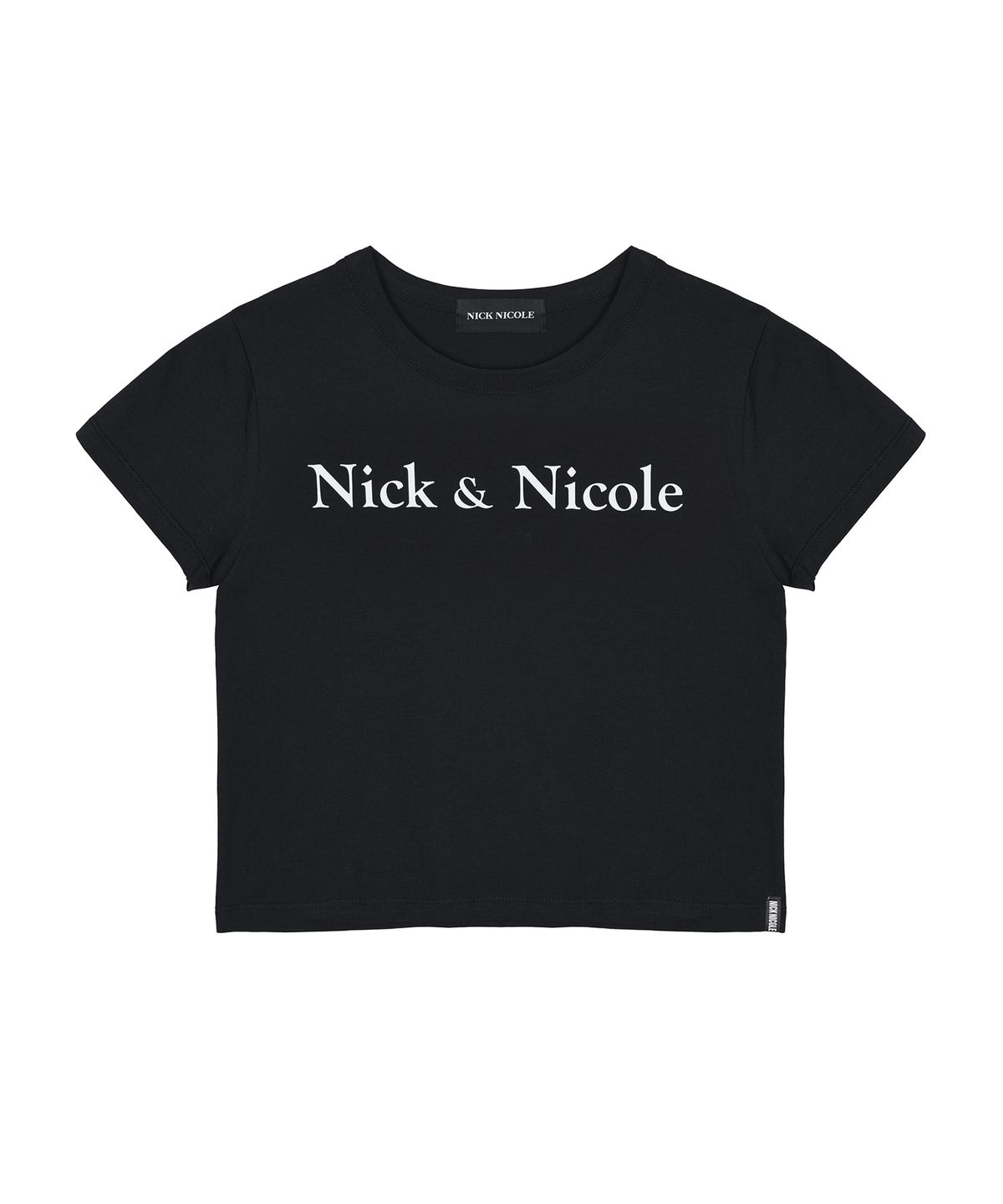 닉앤니콜(NICK&NICOLE) NICOLE CLASSIC MINIMAL CROP TOP_BLACK