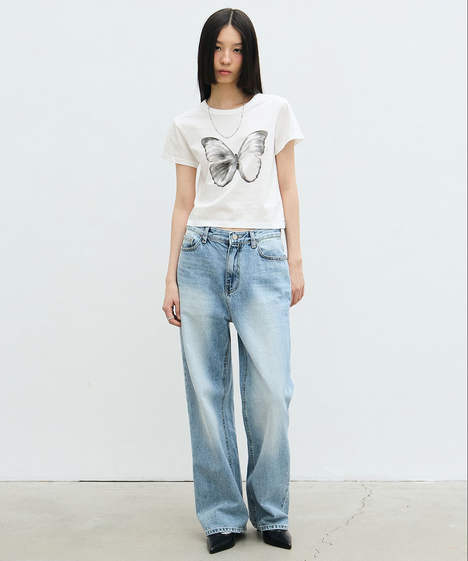 NICK&NICOLE★BUTTERFLY SOFT COLORING CROP TOP★送料・関税込 NICK&NICOLE☆BUTTERFLY SOFT COLORING CROP TOP☆送料・関税込